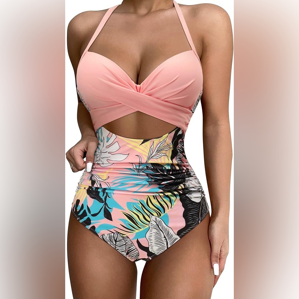 Wrap Cut Out One Piece Swimsuit